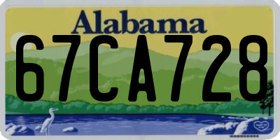 AL license plate 67CA728