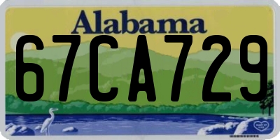 AL license plate 67CA729