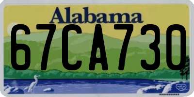 AL license plate 67CA730