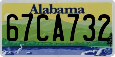 AL license plate 67CA732