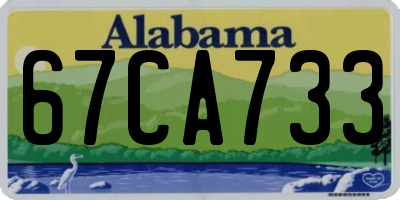 AL license plate 67CA733