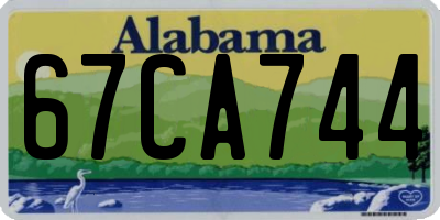 AL license plate 67CA744