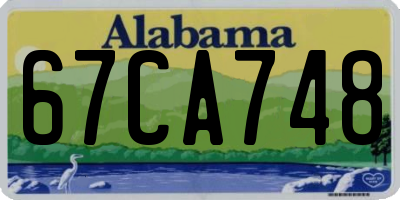 AL license plate 67CA748