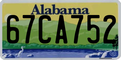 AL license plate 67CA752