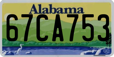 AL license plate 67CA753
