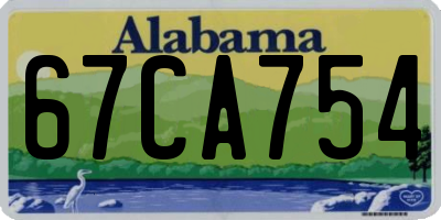 AL license plate 67CA754