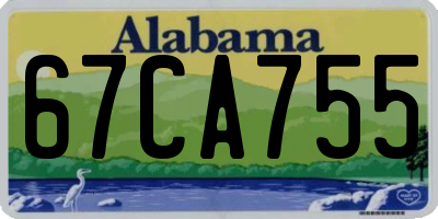 AL license plate 67CA755