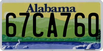 AL license plate 67CA760
