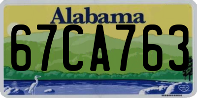 AL license plate 67CA763