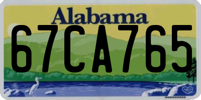 AL license plate 67CA765