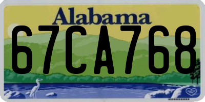 AL license plate 67CA768