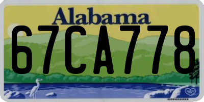 AL license plate 67CA778