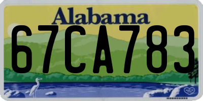 AL license plate 67CA783