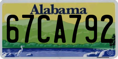 AL license plate 67CA792