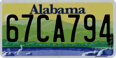 AL license plate 67CA794