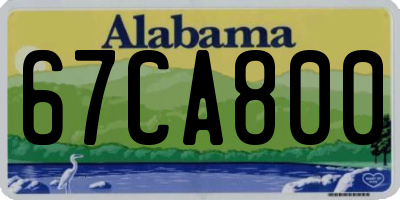 AL license plate 67CA800