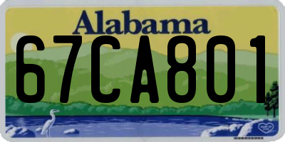 AL license plate 67CA801