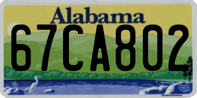 AL license plate 67CA802