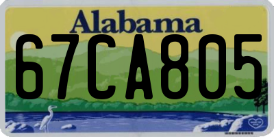 AL license plate 67CA805
