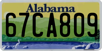 AL license plate 67CA809