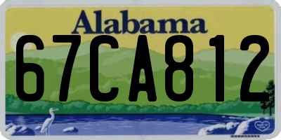 AL license plate 67CA812