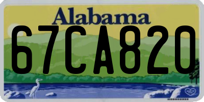 AL license plate 67CA820