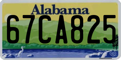 AL license plate 67CA825