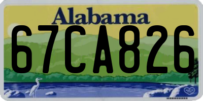 AL license plate 67CA826