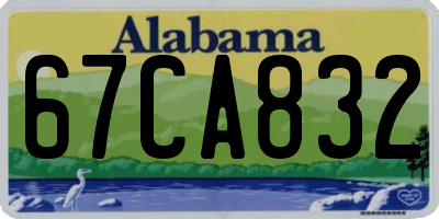 AL license plate 67CA832