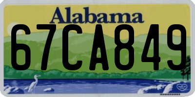 AL license plate 67CA849