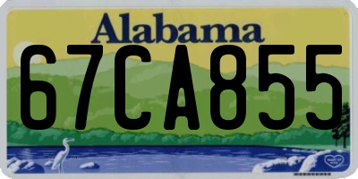AL license plate 67CA855