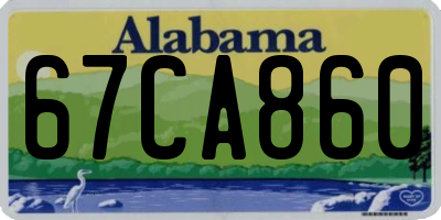 AL license plate 67CA860