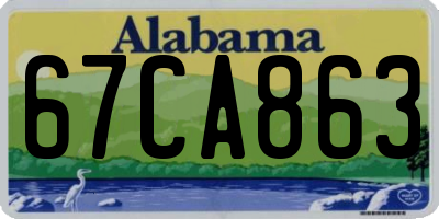 AL license plate 67CA863
