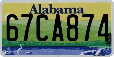 AL license plate 67CA874