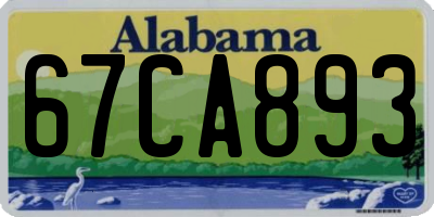 AL license plate 67CA893