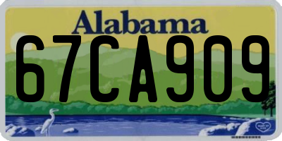 AL license plate 67CA909