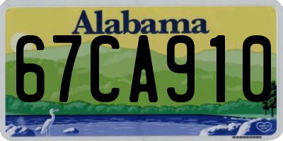 AL license plate 67CA910
