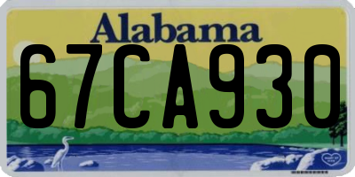 AL license plate 67CA930