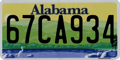 AL license plate 67CA934