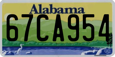 AL license plate 67CA954