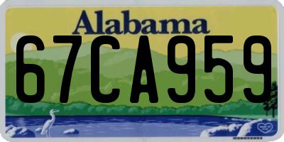 AL license plate 67CA959