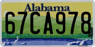 AL license plate 67CA978