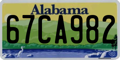 AL license plate 67CA982