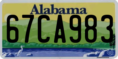 AL license plate 67CA983
