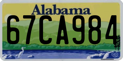 AL license plate 67CA984