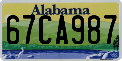 AL license plate 67CA987