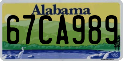 AL license plate 67CA989