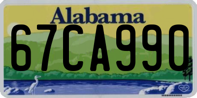 AL license plate 67CA990