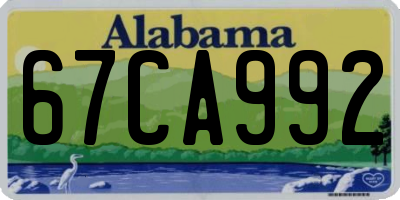 AL license plate 67CA992