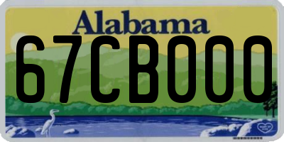 AL license plate 67CB000